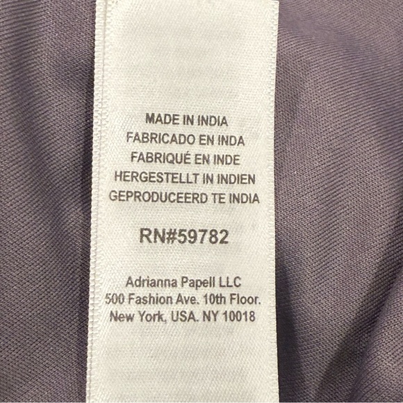 Adrianna Papell 18W Plus Gunmetal Sequin Sheath Midi Dress scalloped edges - Picture 10 of 16